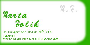 marta holik business card